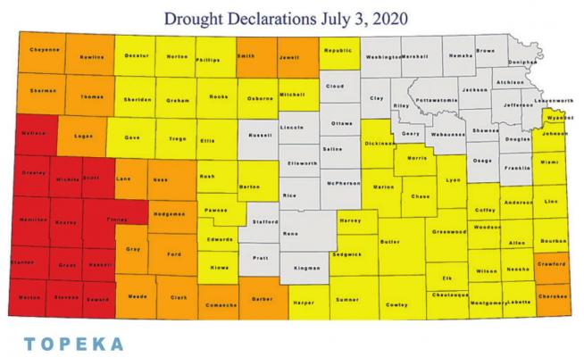 Governor Declares Drought Emergency, Warnings and Watches for Kansas Counties