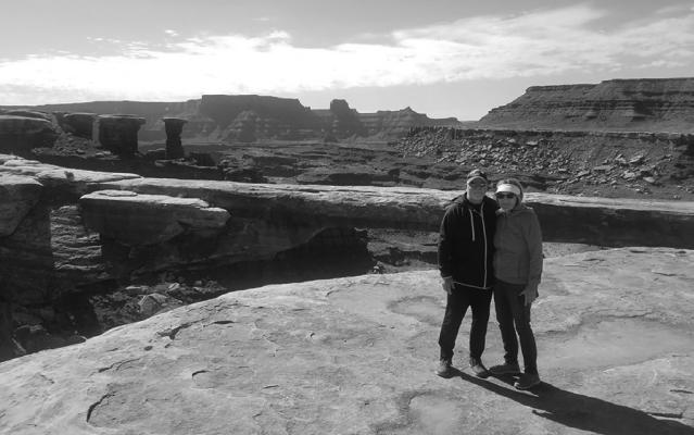 Sal Ciresi (left) and his wife Carol at Arches National Park in Utah*