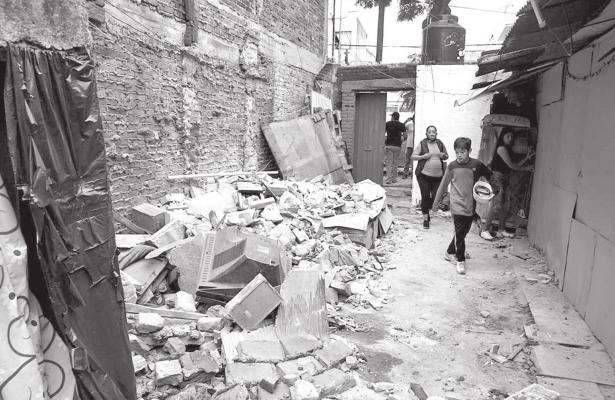 June 23, 2020. A small house collapsed on Torquemada street in the Colonia Obrera neighborhood,Cuauhtemoc, Mexico City, after the earthquake registered around 10:30 am with a magnitude of 7.5 and originating in Oaxaca. (Armando Martinez/ El Universal via ZUMA Wire/TNS)