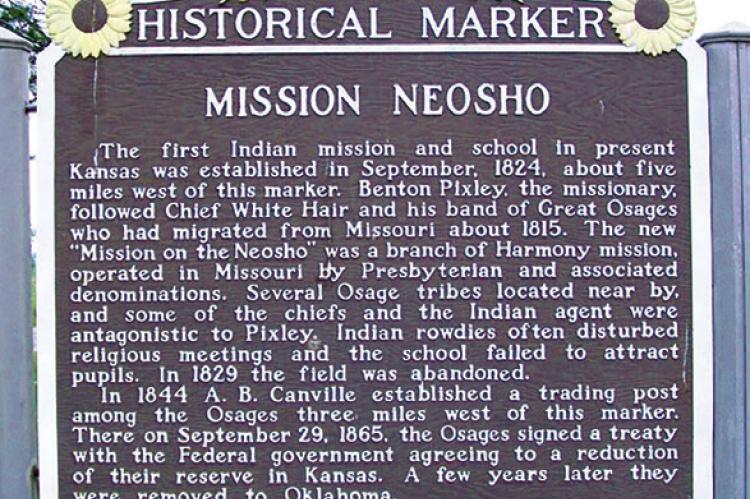 Mission Neosho. Historical Marker Database | Courtesy Photo